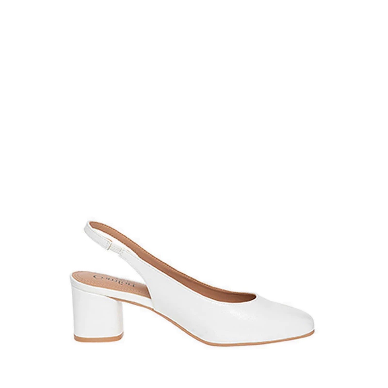 Payless Comfort Plus By Predictions Womens Bella Slingback Heels - White_04