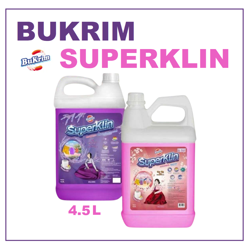 BUKRIM SUPERKLIN DETERJEN 4.5L/DETERJEN CAIR BUKRIM/GOSEONG HANI LAVENDER/CHERRY BLOSSOM JINHAE