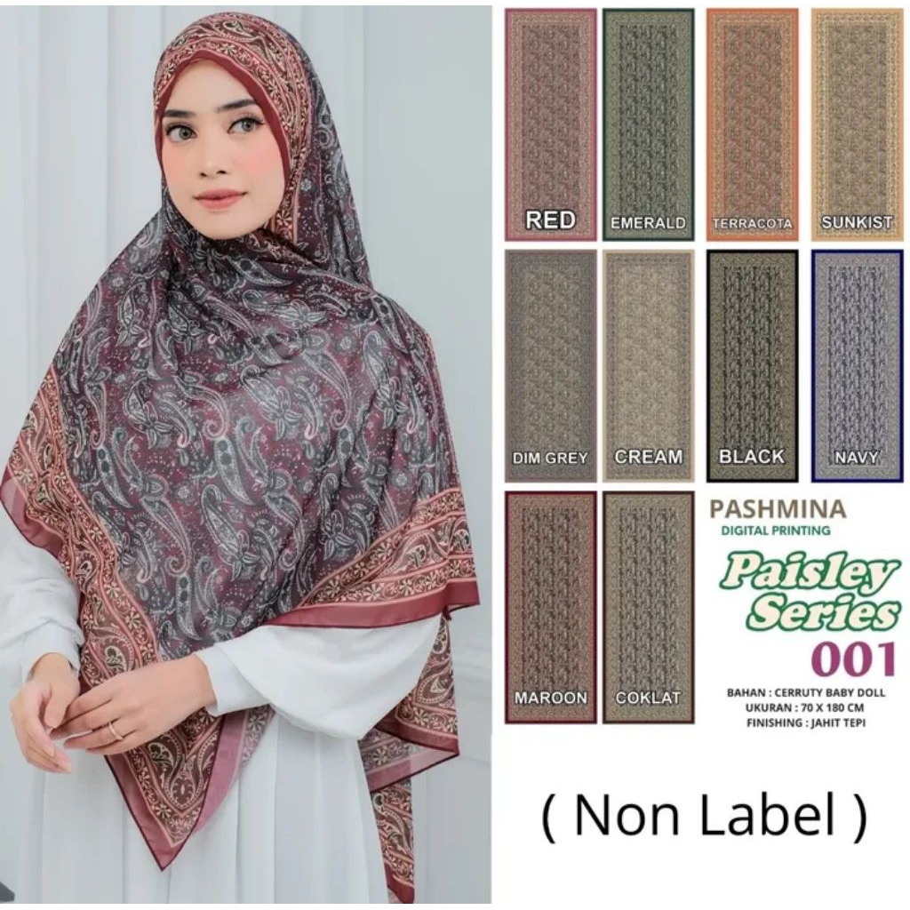 Turkish pattern pashmina hijab / dubay pattern pashmina hijab