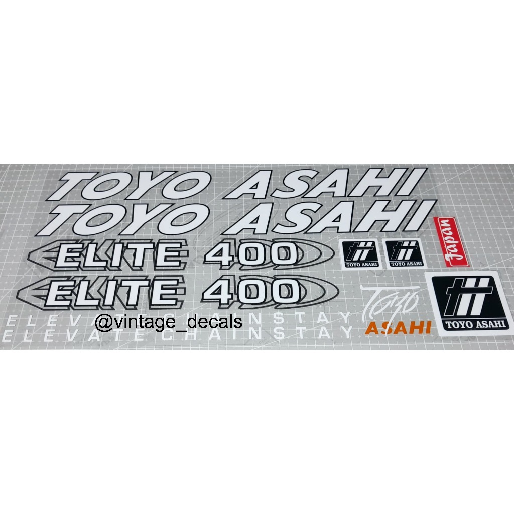 sticker sepeda TOYO ASAHI ELITE 400 elevated chainstay