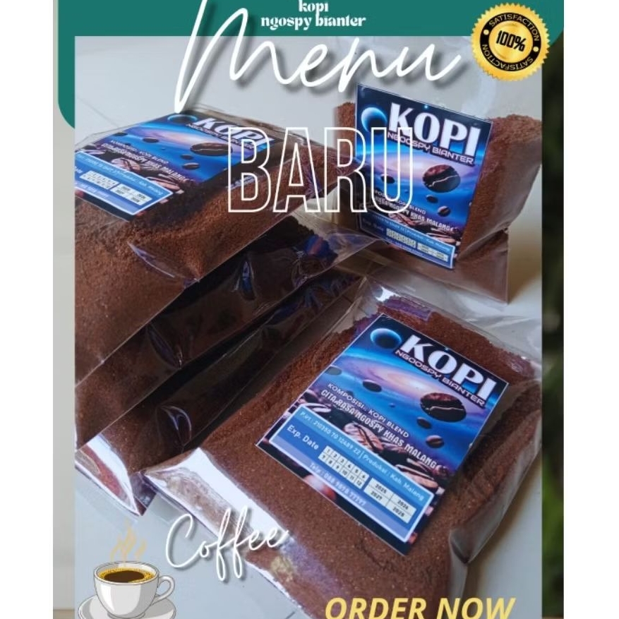 Kopi Blend bubuk Hitam Asli Malang, Aroma Rasa istimewa, Kopi Malang