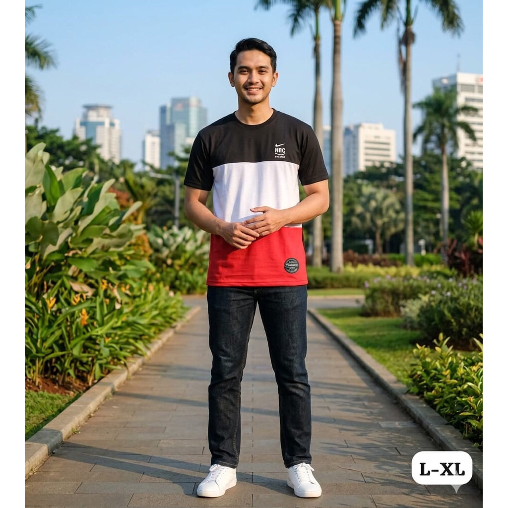 Kaos Serba 35 / Kaos kombinasi 3 warna / Kaos Untuk Pria dan wanita