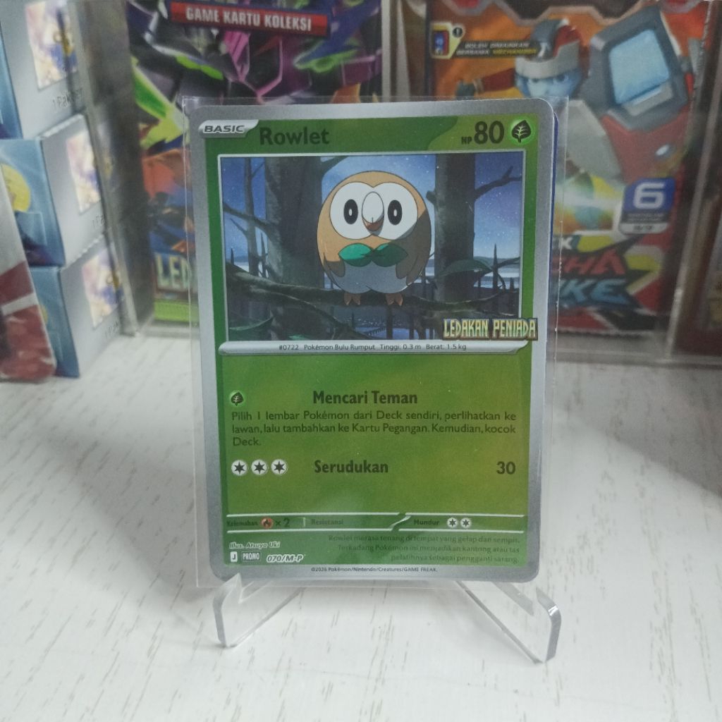 Rowlet Promo Set Spesial Ledakan Peniada Pokemon TCG Indonesia