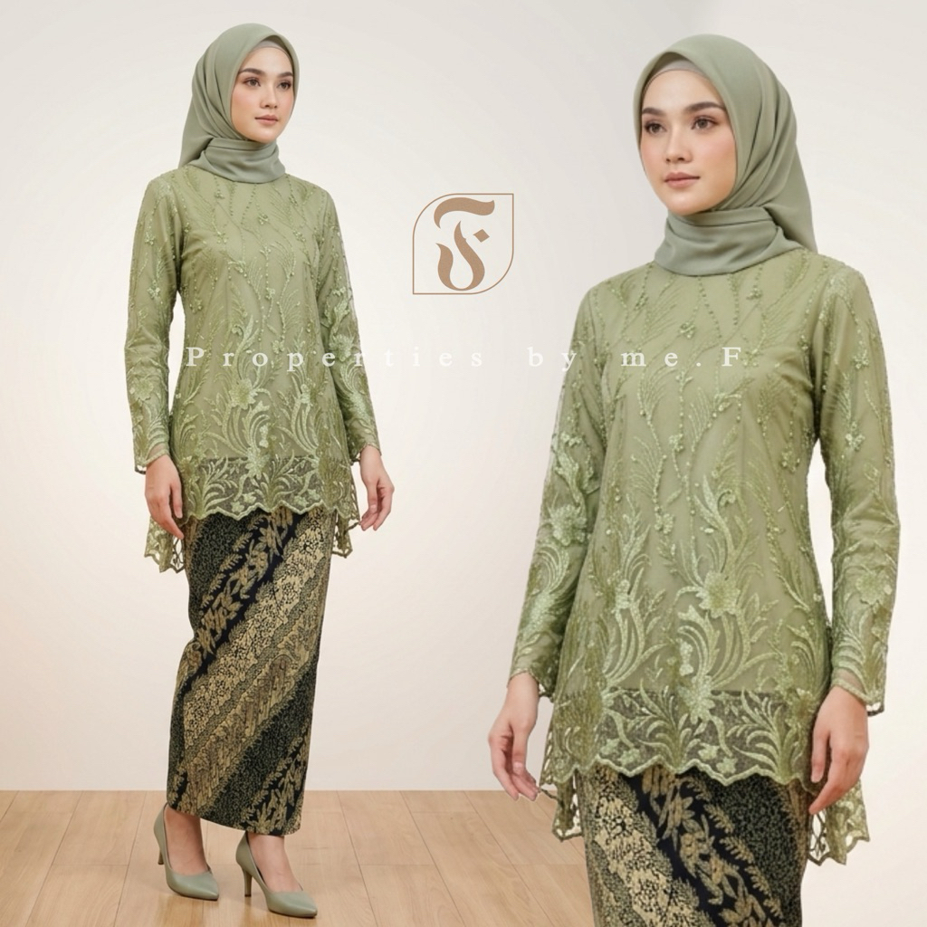 Dheefa - KEBAYA MODERN BLOUSE ARKHANZA TILLE - KEBAYA WISUDA - KEBAYA MODERN - KEBAYA PESTA - KEBAYA