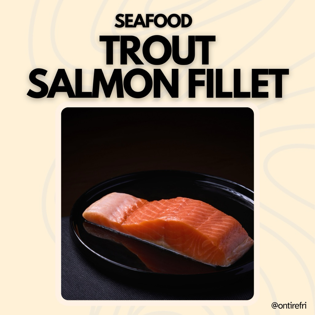 Frozen Trout Salmon Fillet (200gr) / Fillet Ikan Salmon / Skin On Salmon Fillet