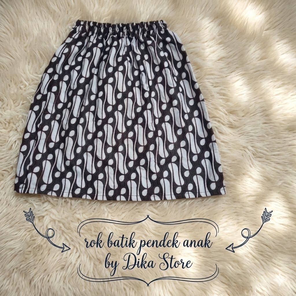 rok batik pendek anak perempuan//rok baju adat//rok harian anak//rok sepan anak