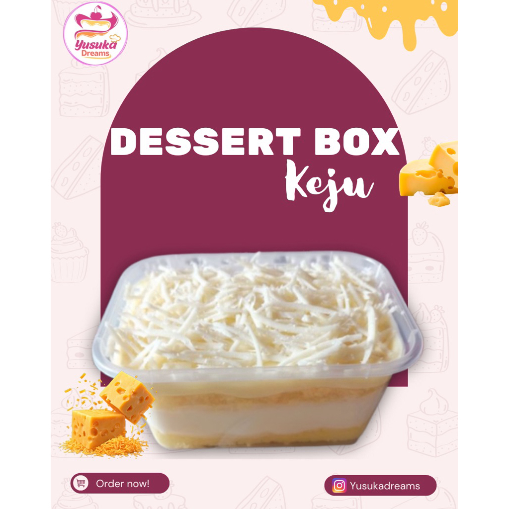 dessert box ukuran 200ml,1box,keju