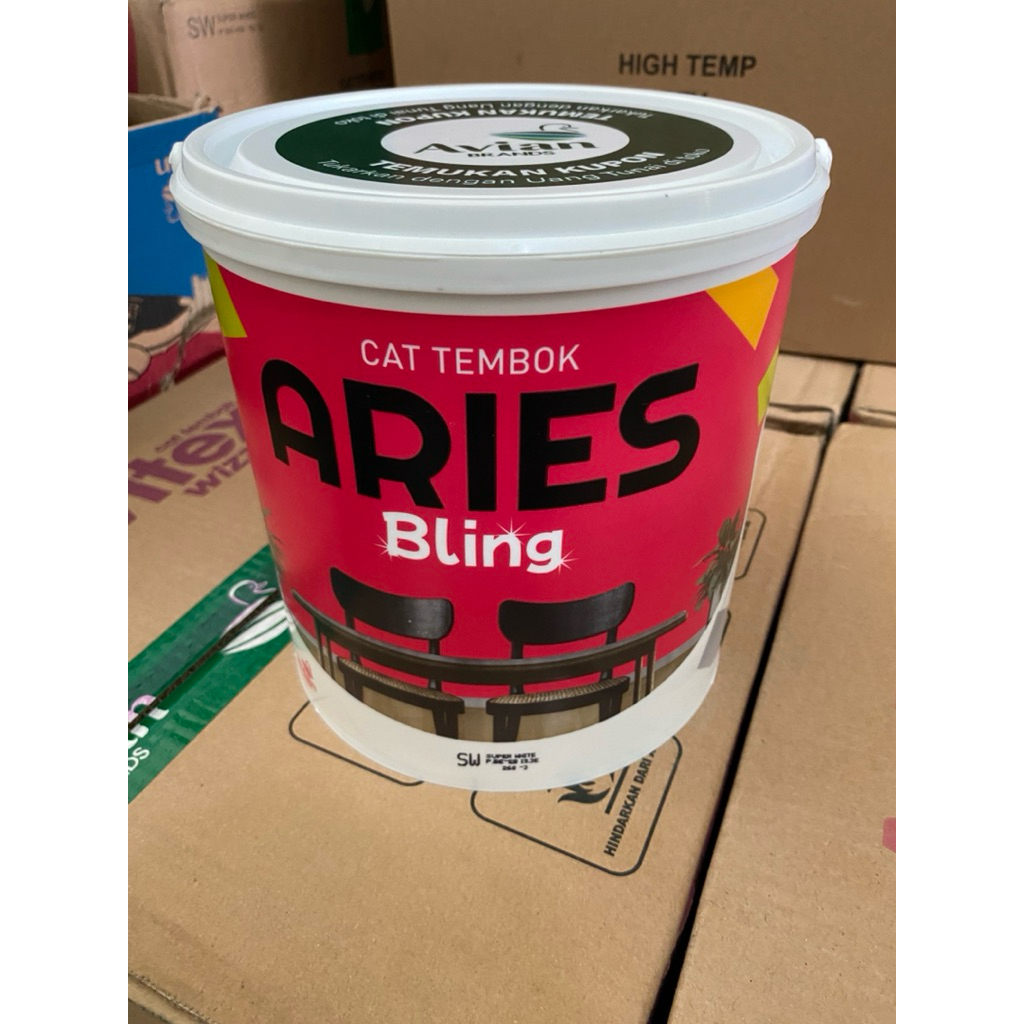 Cat Tembok ARIES BLING Tinting 170 Warna Avian Avitex Murah Pail Pel Galon Besar 4.5 18 20 Kg Putih 