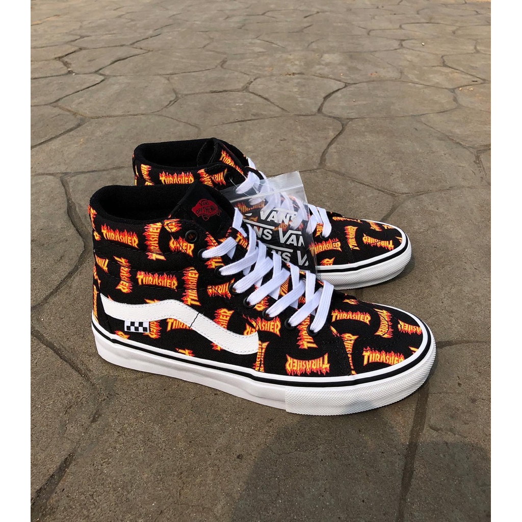NEW The Limited. VANS X THRASHER SK8-HI ‘Flame