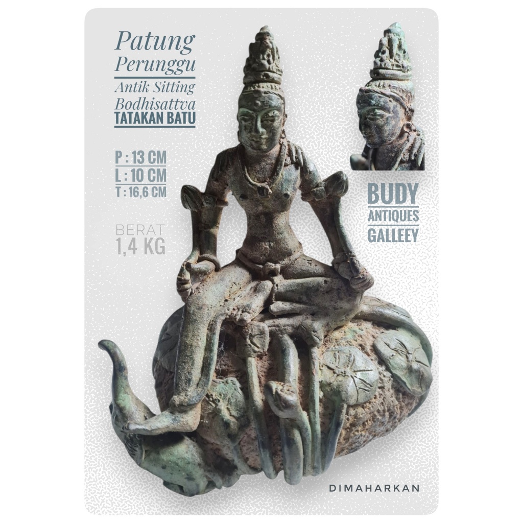 Patung Antik Bodhisattva Bahan Perunggu