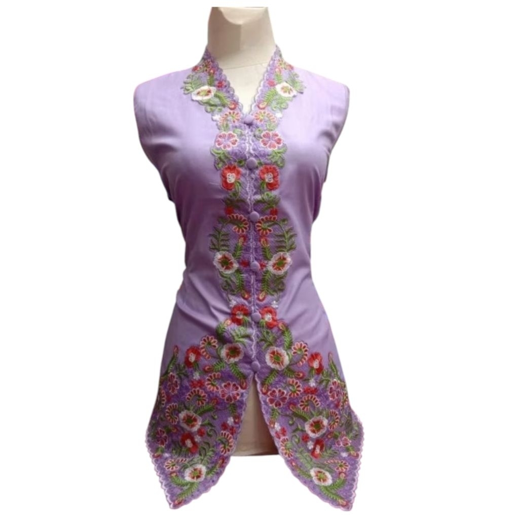 Atasan Baju Kebaya Encim JUMBO BIG SIZE Lengan Panjang // Atasan Kebaya Wanita Model Encim Bordir Mo