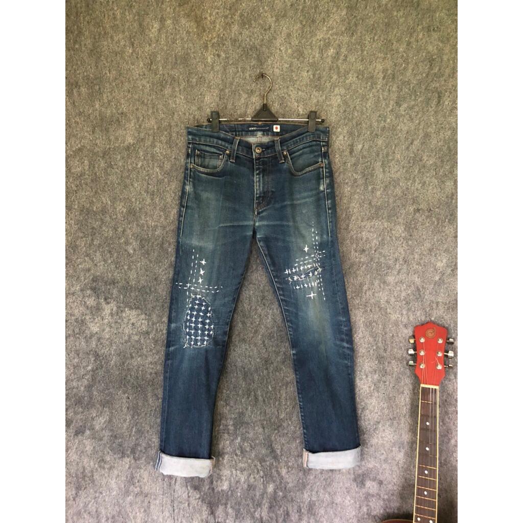 Celana Jeans Levi’s Rework 511 custom hand made sashiko Original High Waist Vintage Fit Premium seco