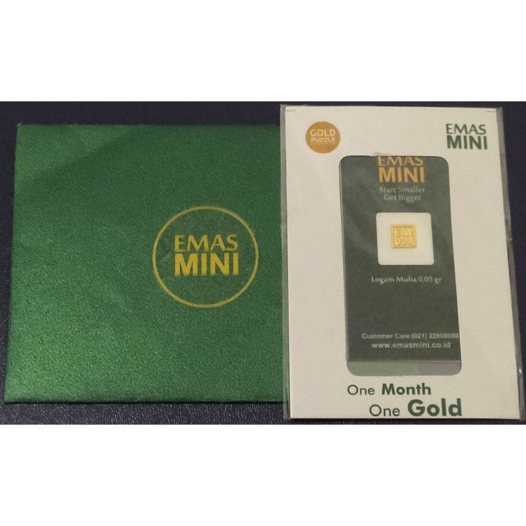 Logam Mulia Emas Mini 0,05 Gram Lengkap dengan Amplop