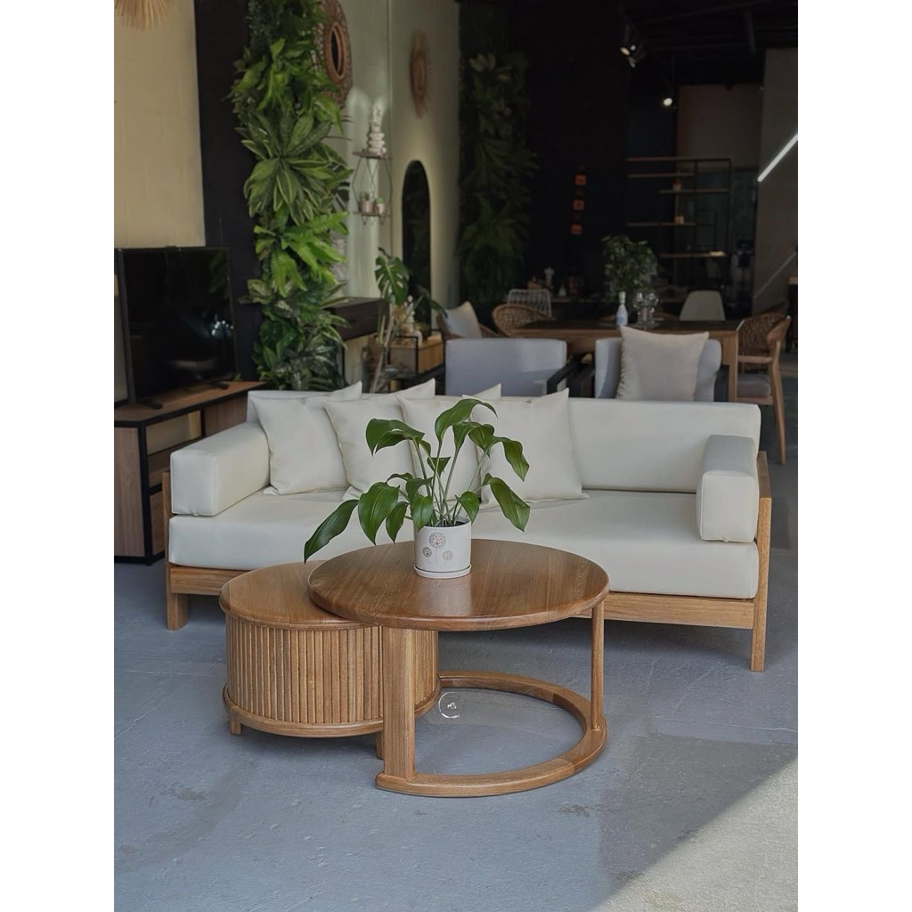 Sofa bed minimalis - sofabed set meja kayu jati - kursi sofa
