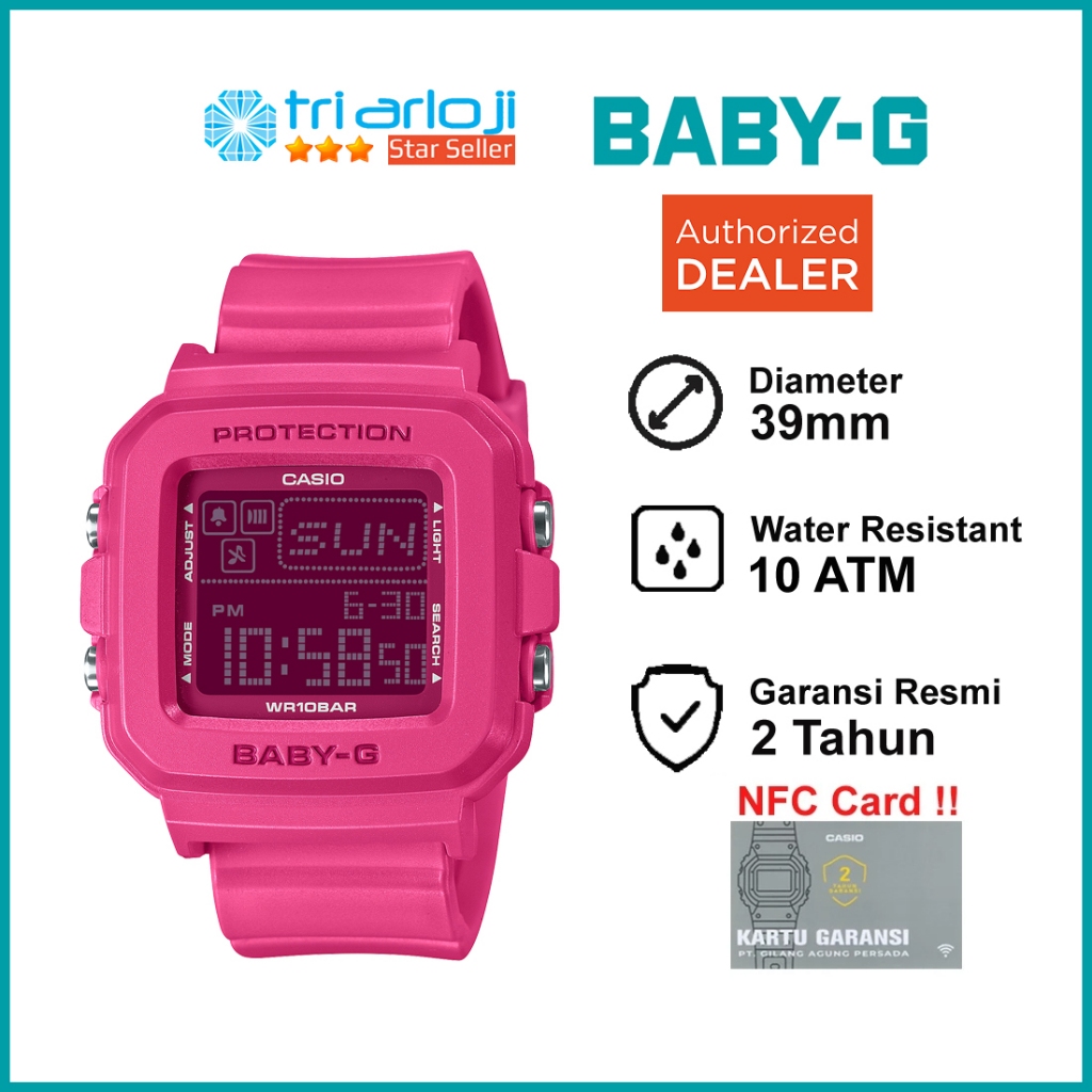 Casio BABY-G BGD-10K-4DR Jam Tangan Wanita BabyG + Plus BGD-10K-4 BGD10K + Case Holder BGD 10K 4DR