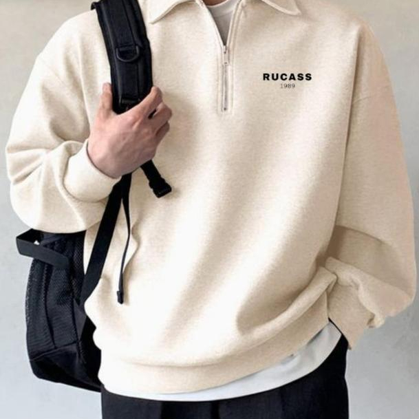 Half Zip Rucass SWEATSHIRT BASIC / ZIPPER PRIA WANITA PULOVER