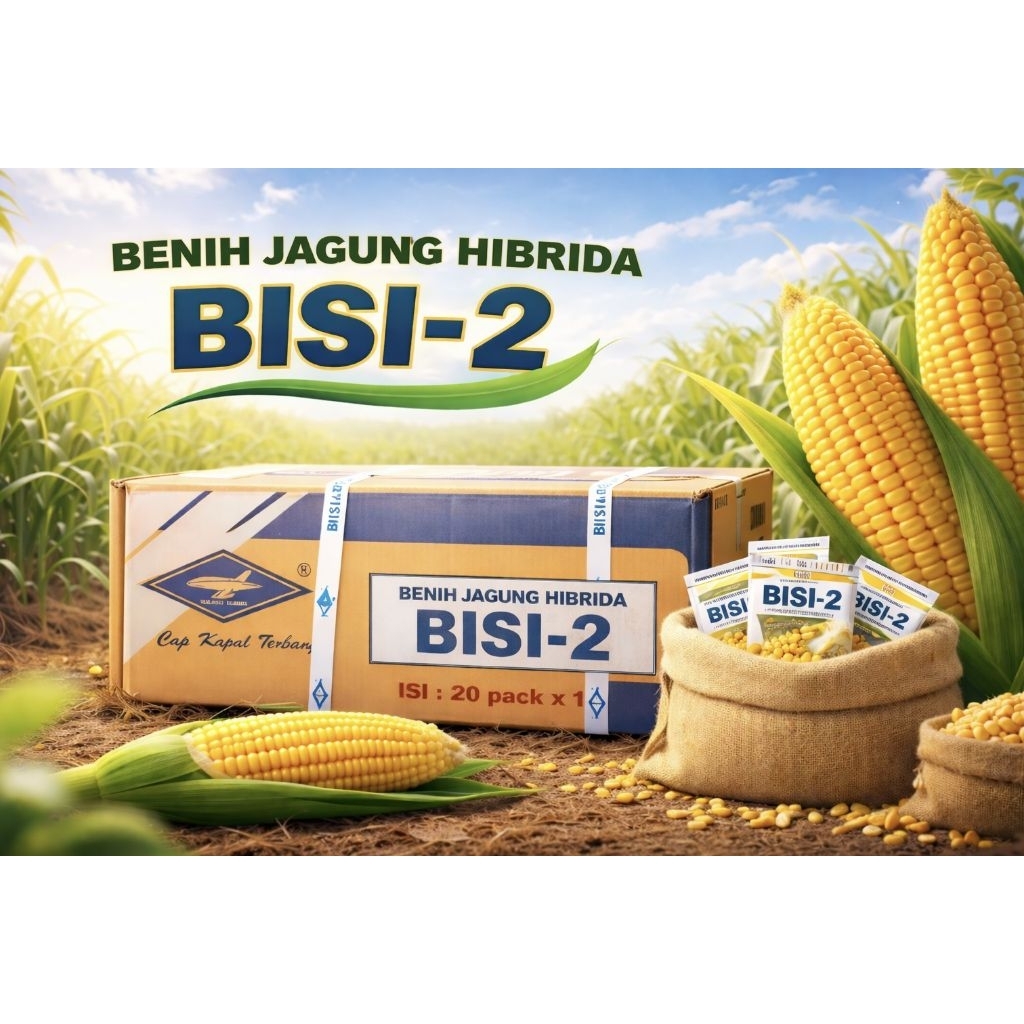 ( 20 bungkus ) Benih jagung BISI 2 1kg. 1 dus bisi 2 isi 20kg