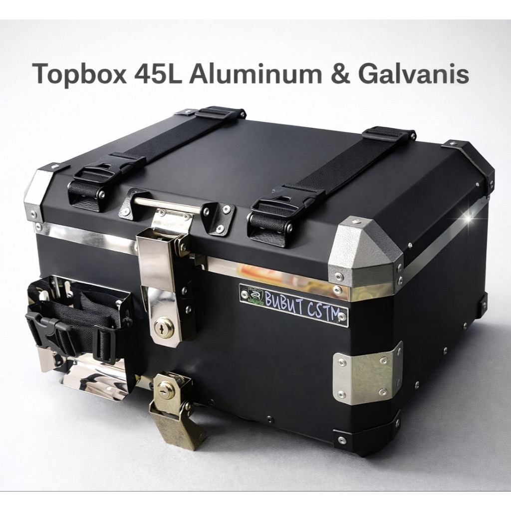 Top box 45L Aluminium dan Galvanis | box pannier | box motor | Box stainless | box quick release
