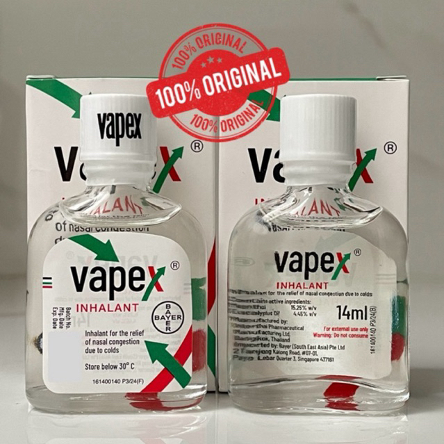 Minyak Angin Vapex Inhalant 14ml Original Impor Singapore Minyak Angin Flu Pilek Hidung Tersumbat Va