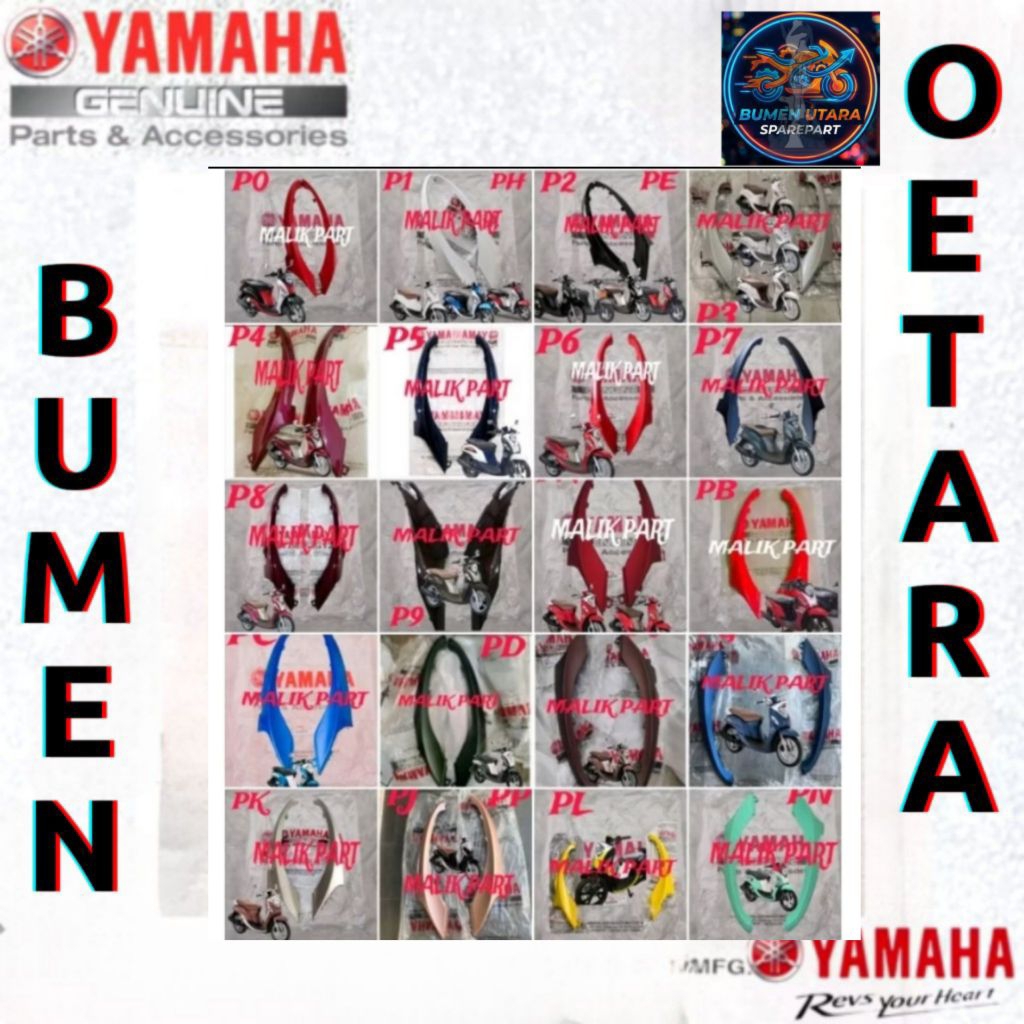 COVER UNDER BJ8-F8395-00-P BJ8-F837D-00-P COVER SIDE BODY BAWAH FINO 125 KANAN KIRI ORIGINAL PART YA