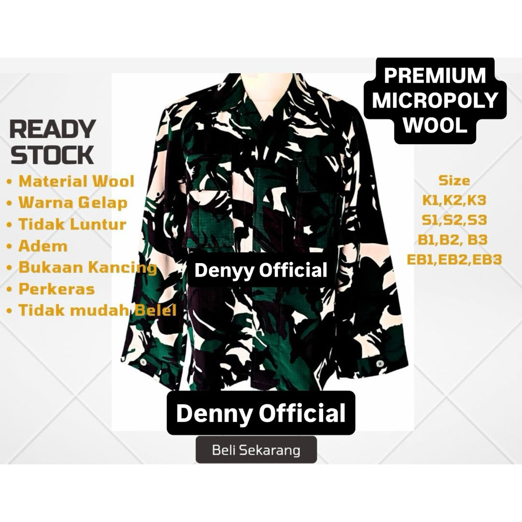 SERAGAM PDL TNI MALVINAS PREMIUM MICROPOLY WOOL
