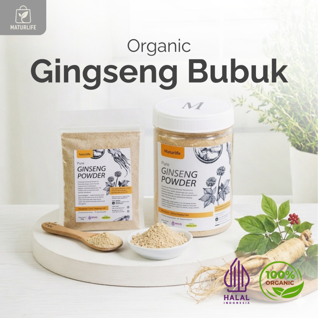 BUBUK GINGSENG-BUBUK GINGSENG ASLI 100% MURNI ORGANIK / BUBUK GINSENG MURNI PANAX / POWDER GINSENG O