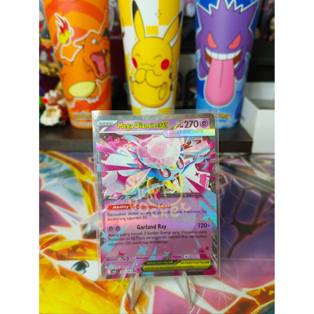 KARTU POKEMON KOBARAN BIRU | MEGA DIANCE EX RR 043/103