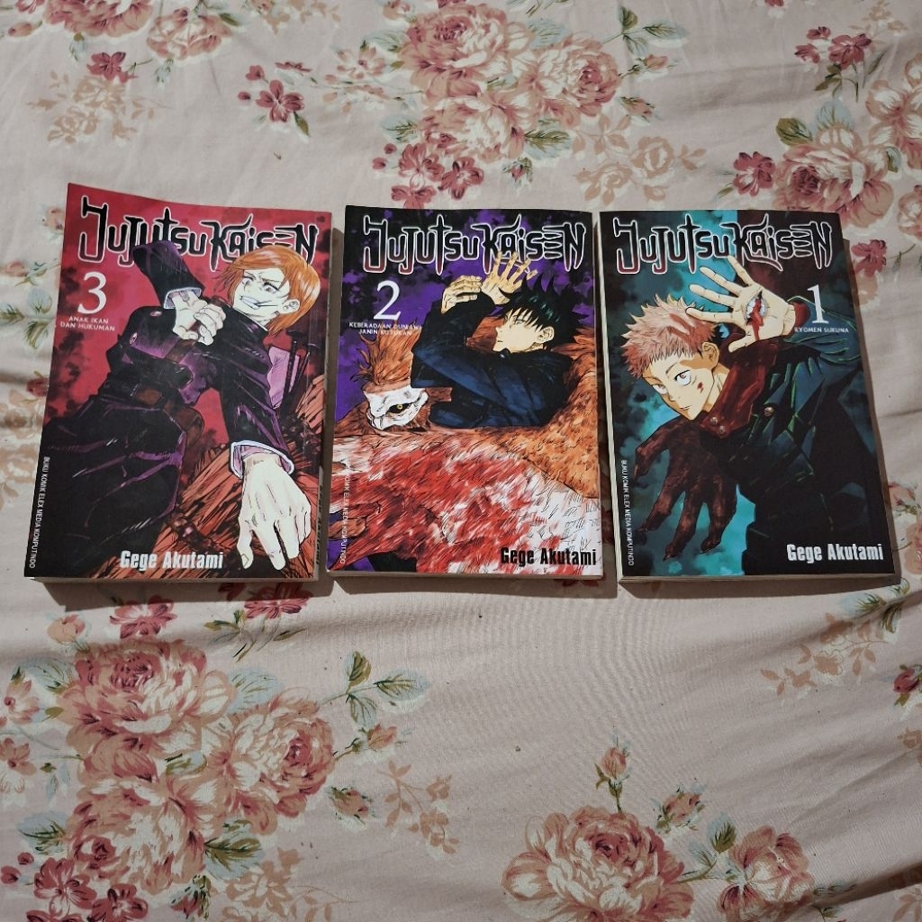 preloved kolpri buku komik JUJUTSU KAISEN JJK bekas itadori yuji fushiguro megumi kugisaki nobara ge
