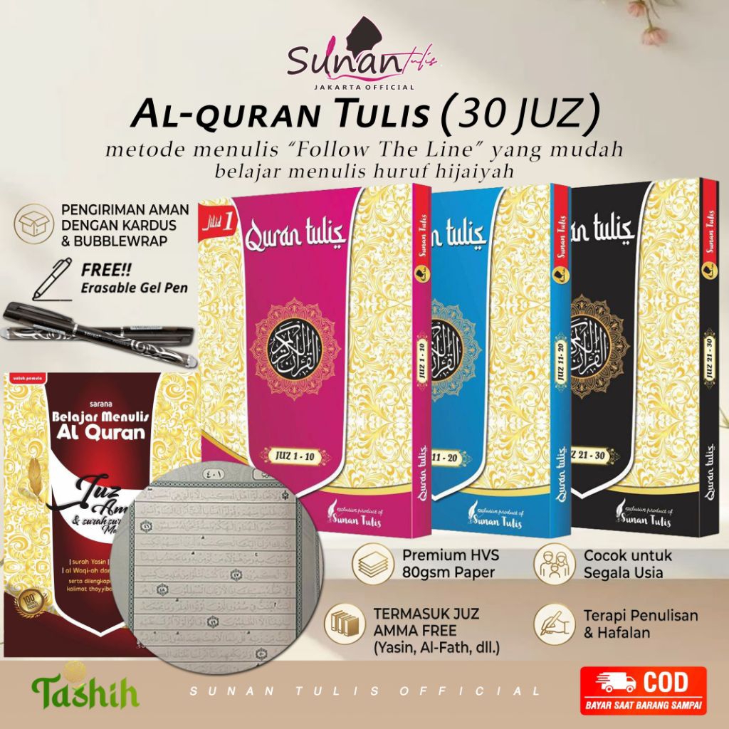 Al Quran Tulis Sendiri Lengkap Juz 1 Sampai 30 Mushaf Tulis Jilid 1 juz 1-10 Jilid 2 Juz 11-20 Jilid