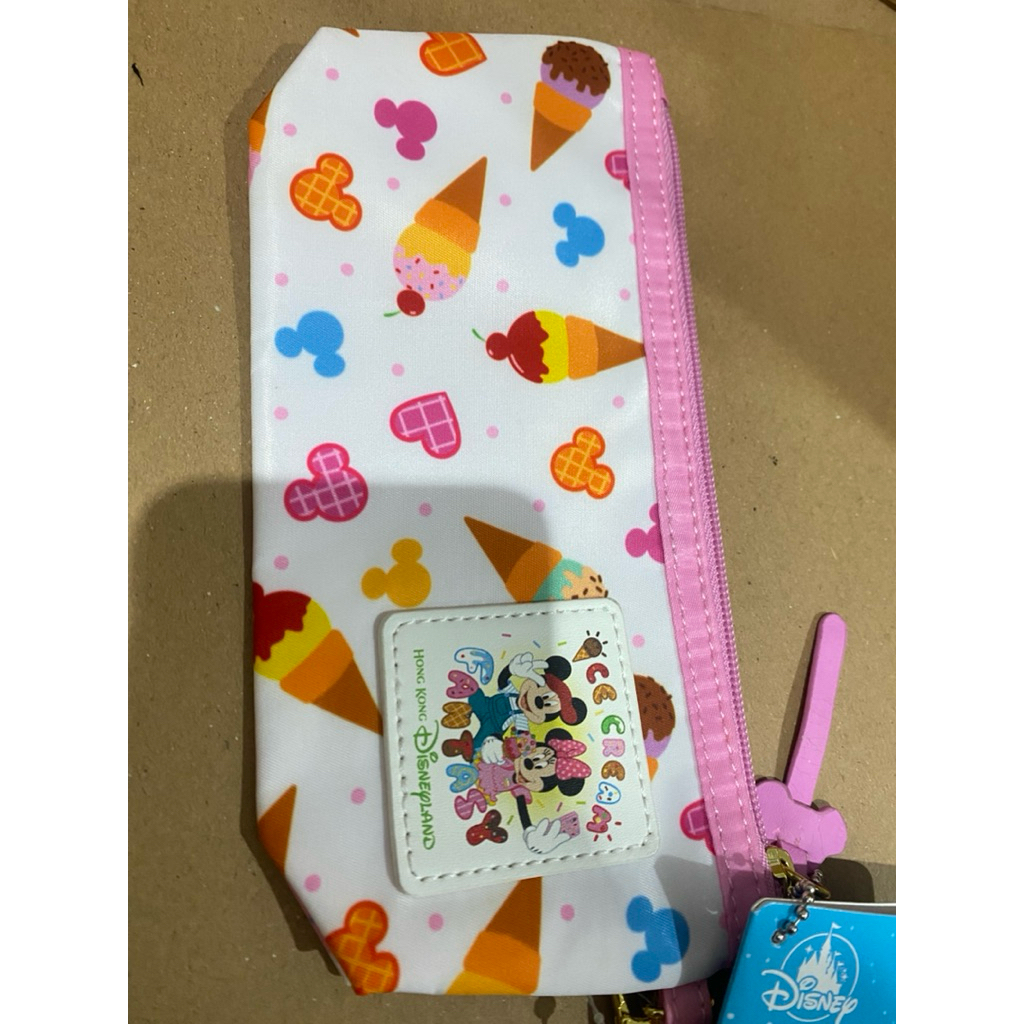 NEW DISNEYLAND HONGKONG PENCIL CASE ICE CREAM MINNIE DISNEY SIZE 22 CM