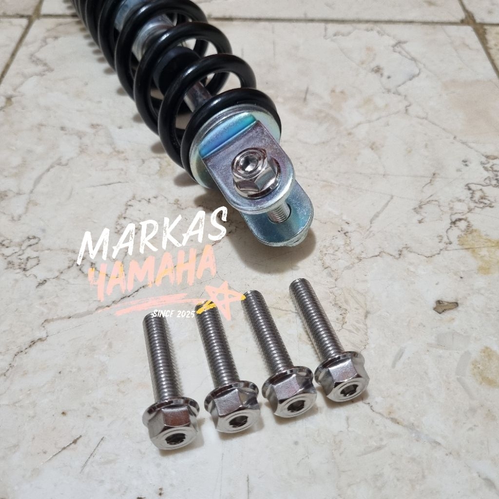 Baut sok belakang mio nouvo soul fino dll stainless 2 kunci baut shockbreaker baut shock belakang