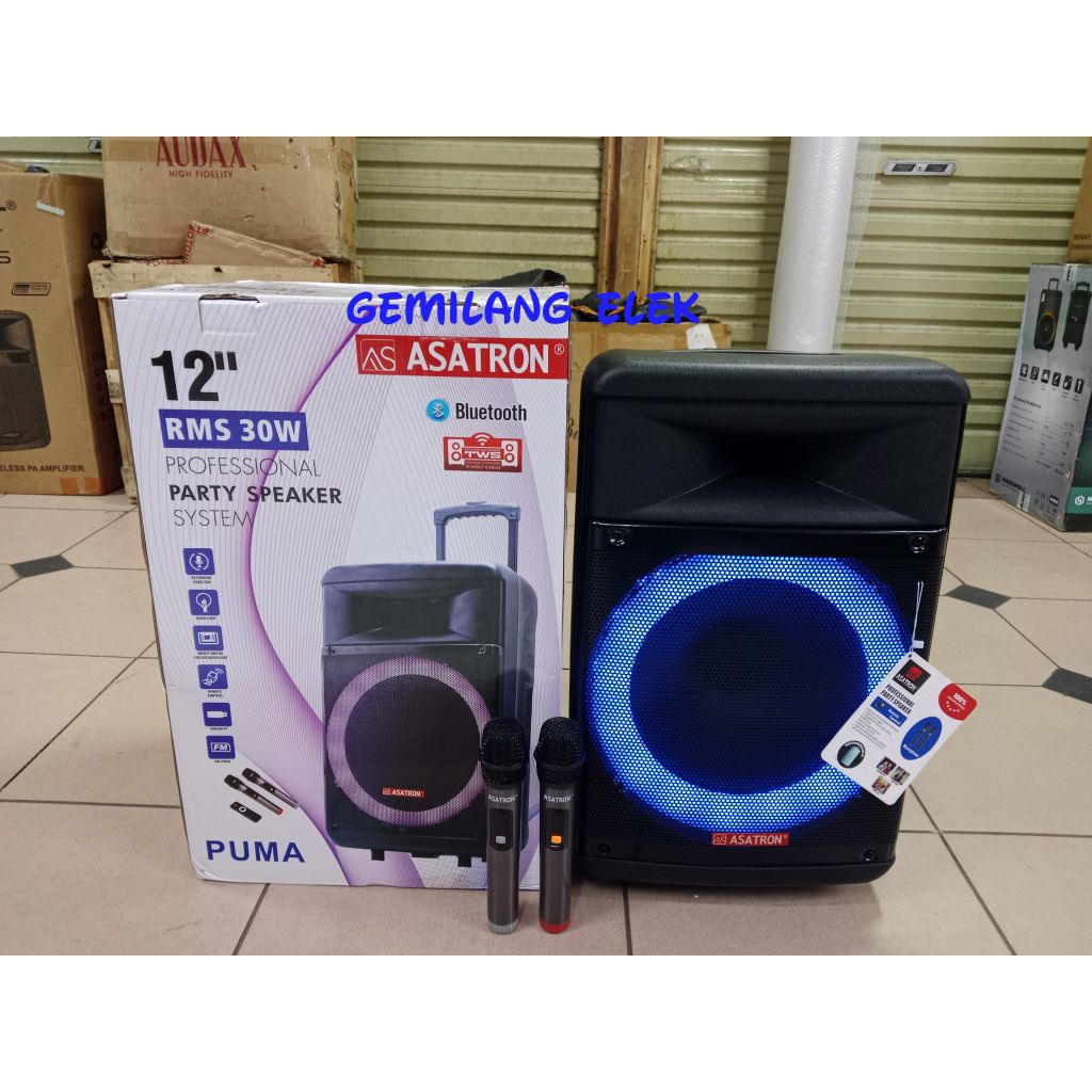 Speaker Portable Wireless ASATRON PUMA 12 inch