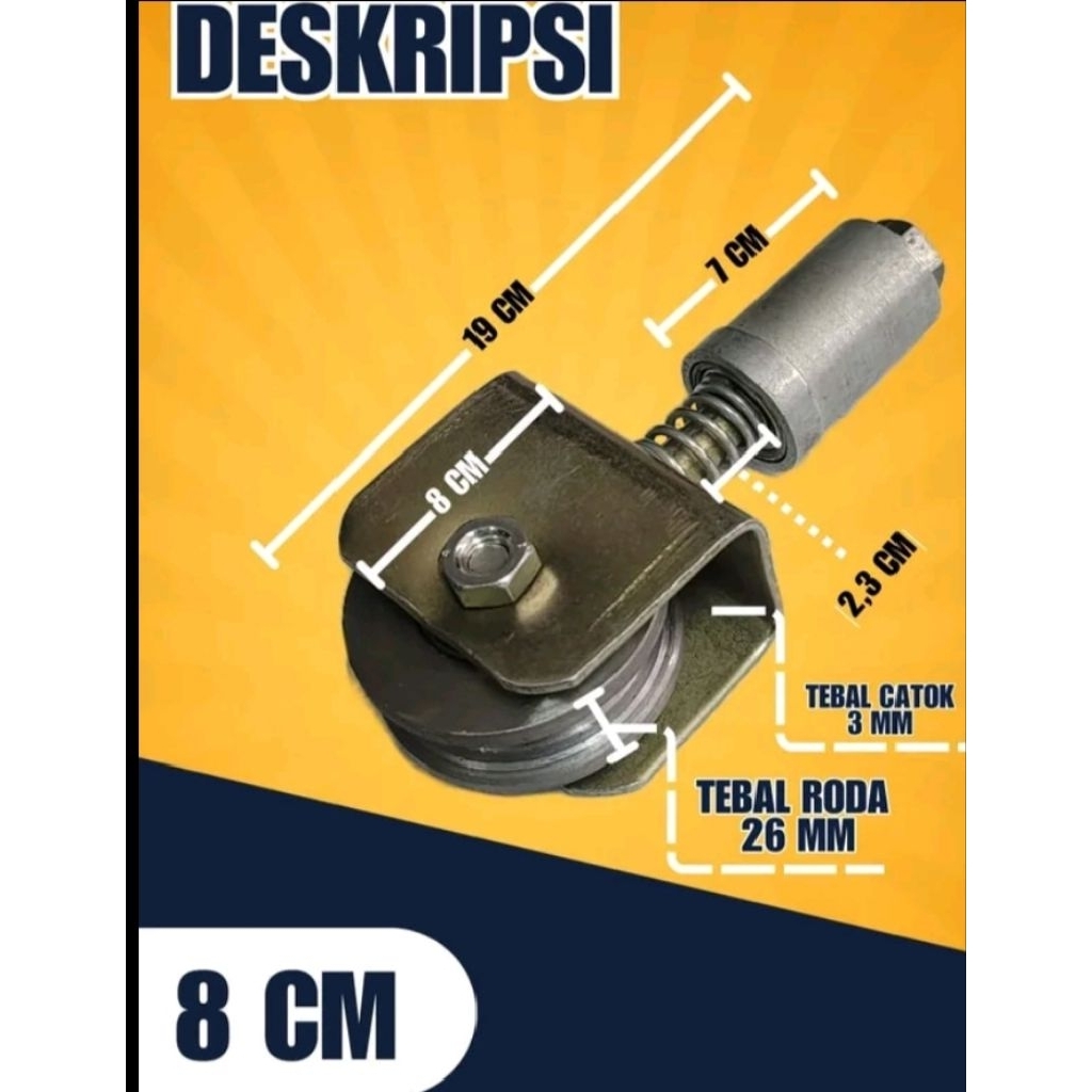 Nunungstore1 Roda Sliding Besi Cor Super, Roda Pagar Sliding Roda Pagar Dan Ornamen Pintu Pagar