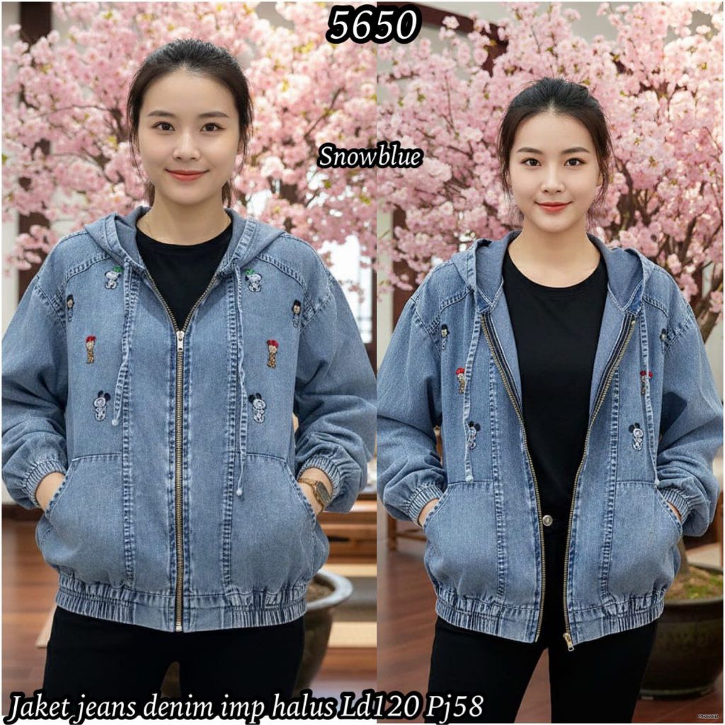 JL 5650 Jaket jeans bordir
