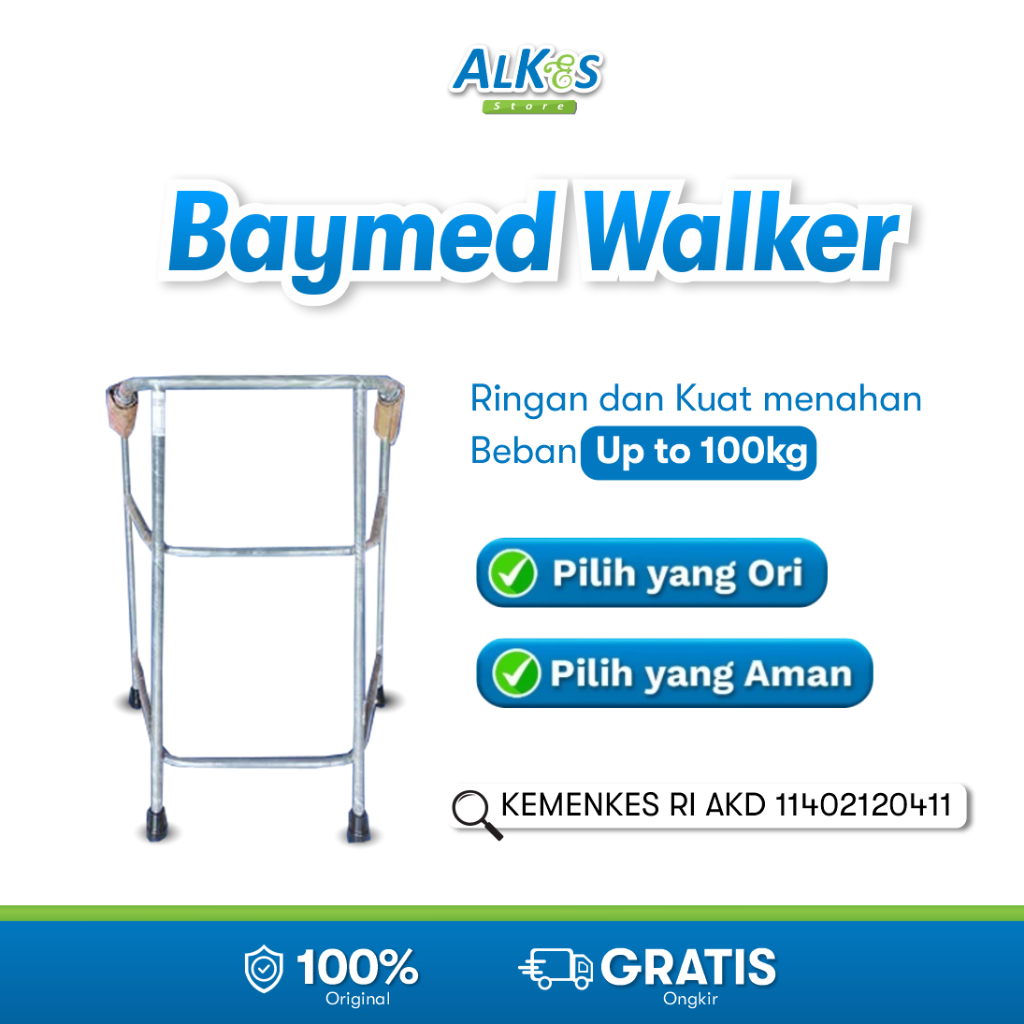 Walker Alat Bantu Jalan Lansia Dewasa / Tongkat Bantu Jalan / Walker BAYMED