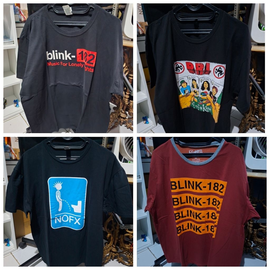 Tshirt Kaos Band Merch Band Blink-182 D.R.I NOFX Original