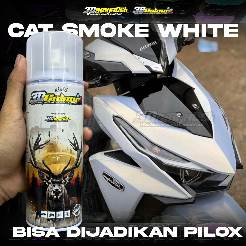( BISA DIJADIKAN PILOX ) CAT SMOKE WHITE / CAT PUTIH SEMI BIRU LEMBAYUNG GOLD / CAT PUTIH SPECIAL