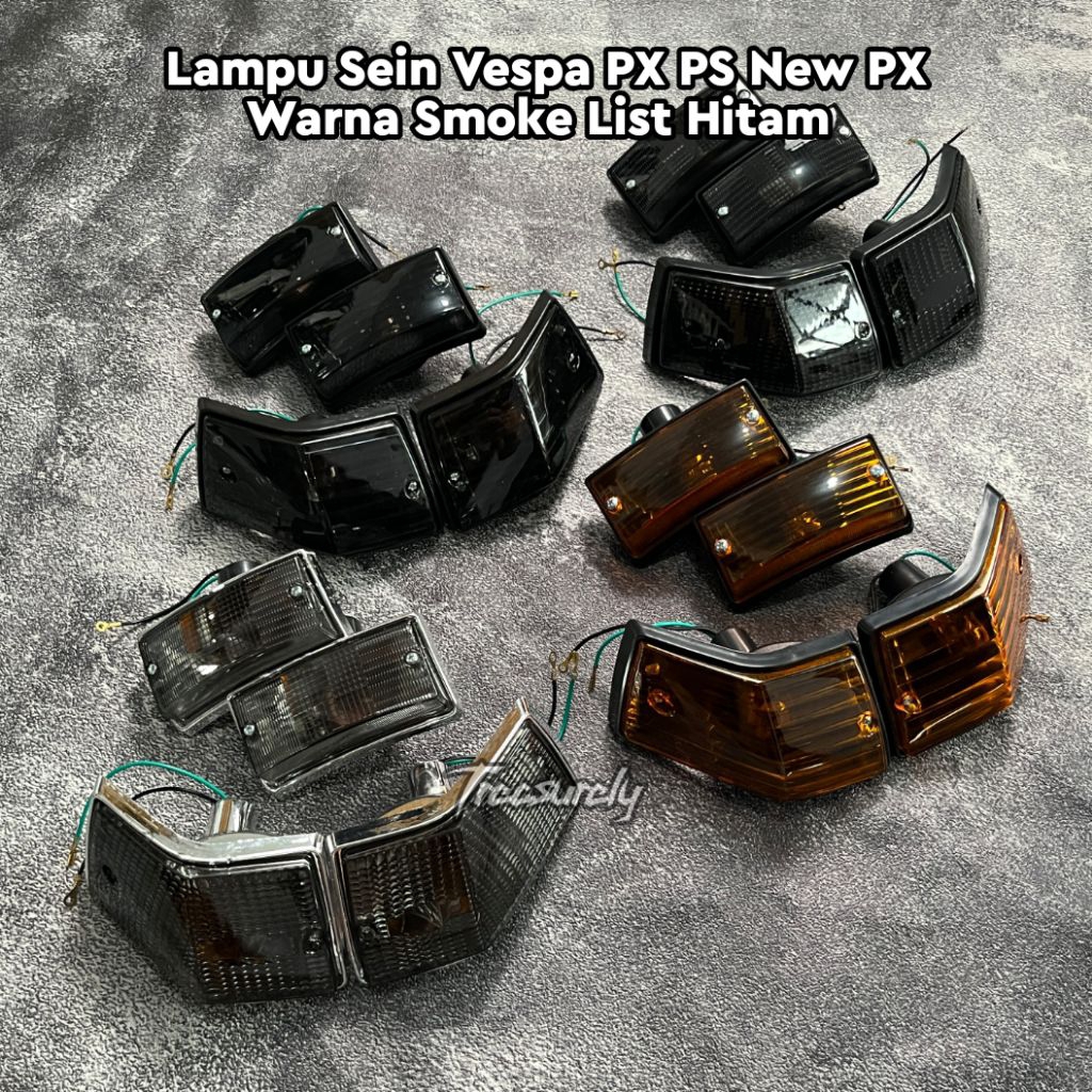 Lampu Sein Vespa PX PS New PX List Hitam Original Import