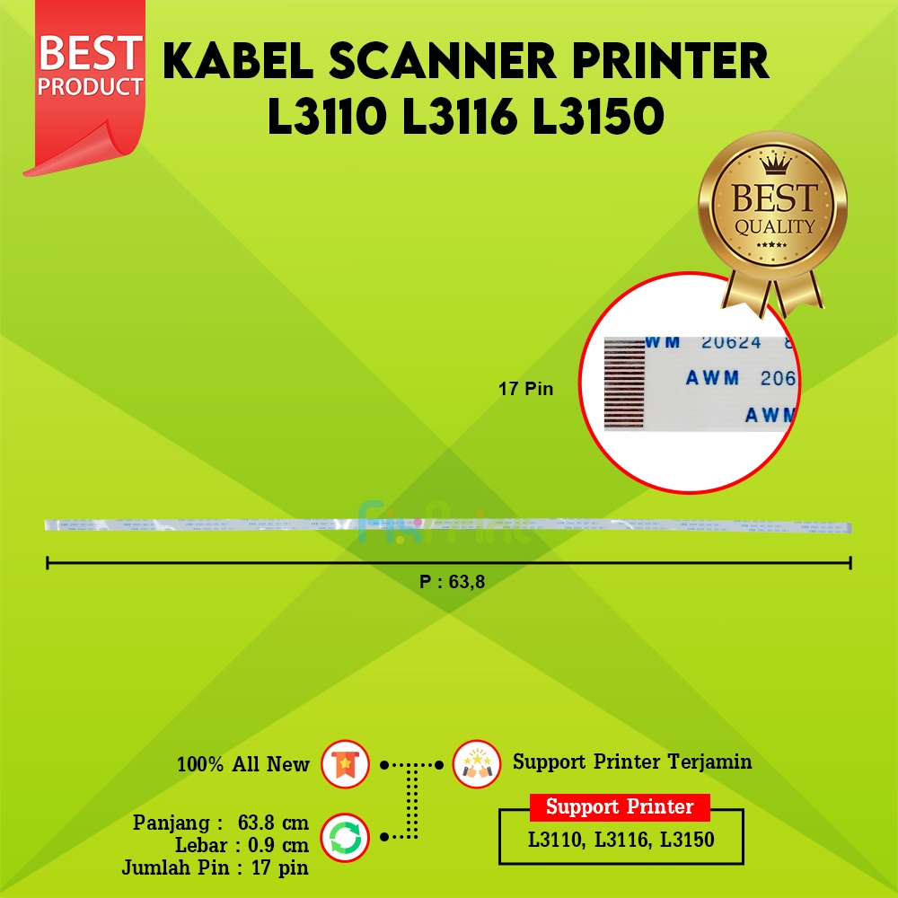 Kabel Head Scanner Epson L3110 L3116 Flexible Cable Scan Printer L3150 L3210 New
