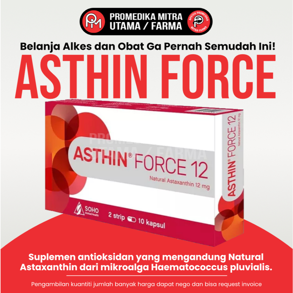 Asthin Force 12 / Asthin Force 4 / Astaxanthin Suplemen Kulit