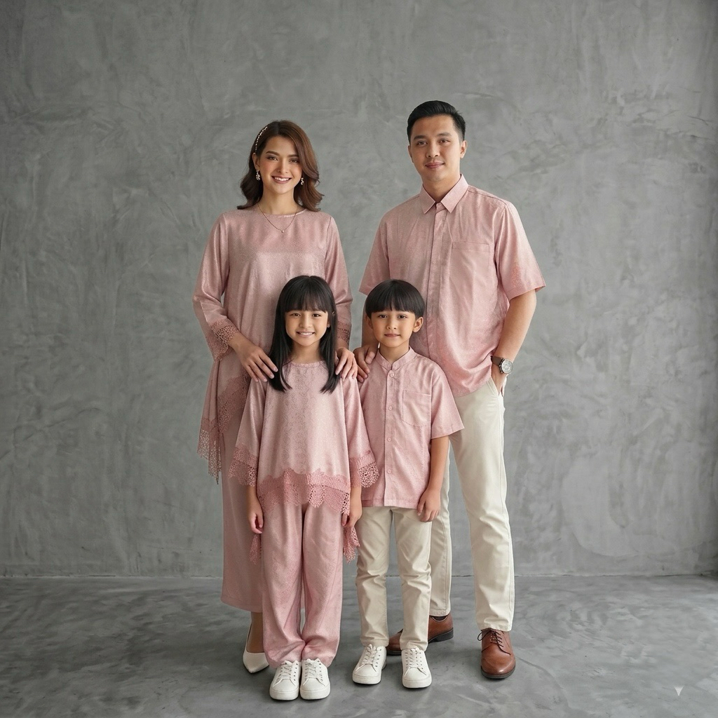 AIRA BATIK - Madeena Sarimbit Series Lebaran Family Set Raya Modern Premium