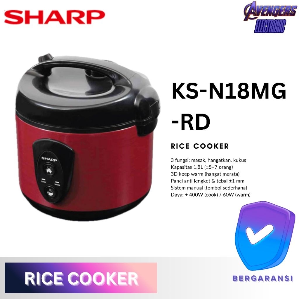 Sharp KS-N18MG-RD Rice Cooker