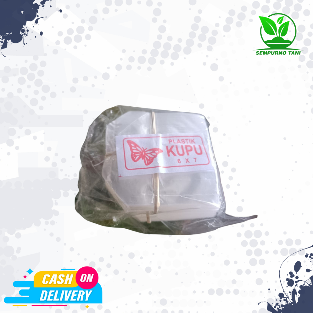 Plastik Kupu Polybag Semai Kecil 6x7cm Bening PP Lubang Air Untuk Benih Cabe 1000 Lembar