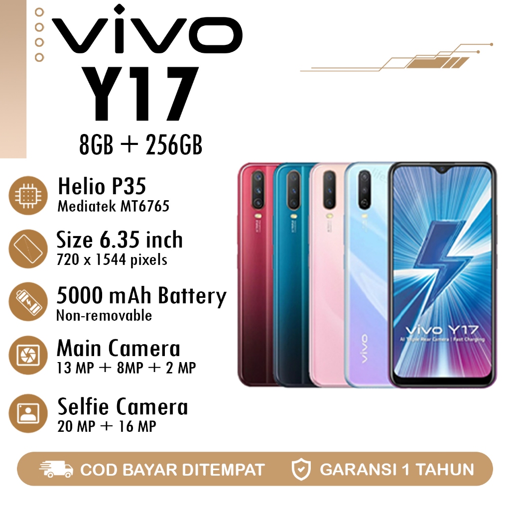 HP VIVO Y17 RAM 8/256GB  Smartphone Fullset Garansi 1 Tahun