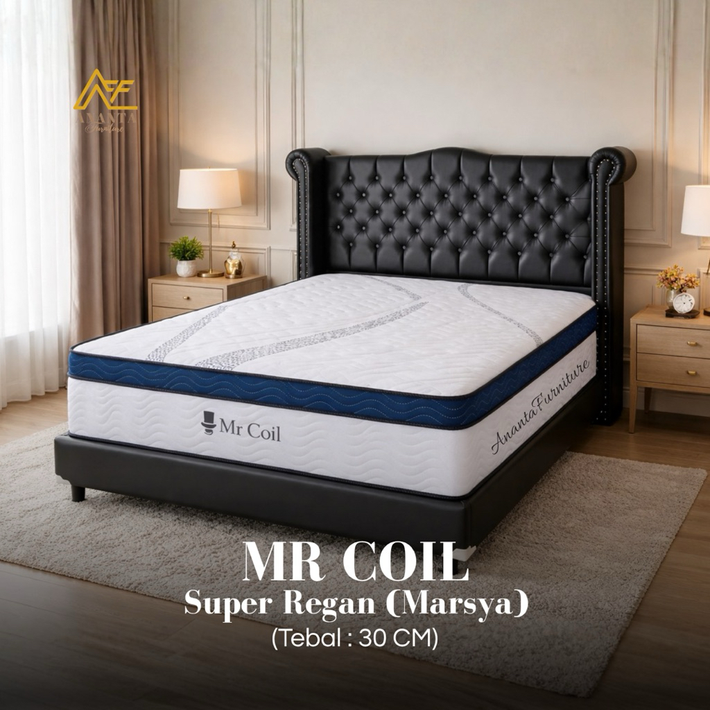 Full Set / Spring Bed / Mattress / Kasur - Mr Coil Super Regan Plustop - Tebal 30 CM