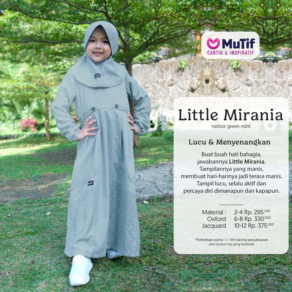 New Arrival Gamis Sarimbit Keluarga Mutif Mirania - Haris Mint Green