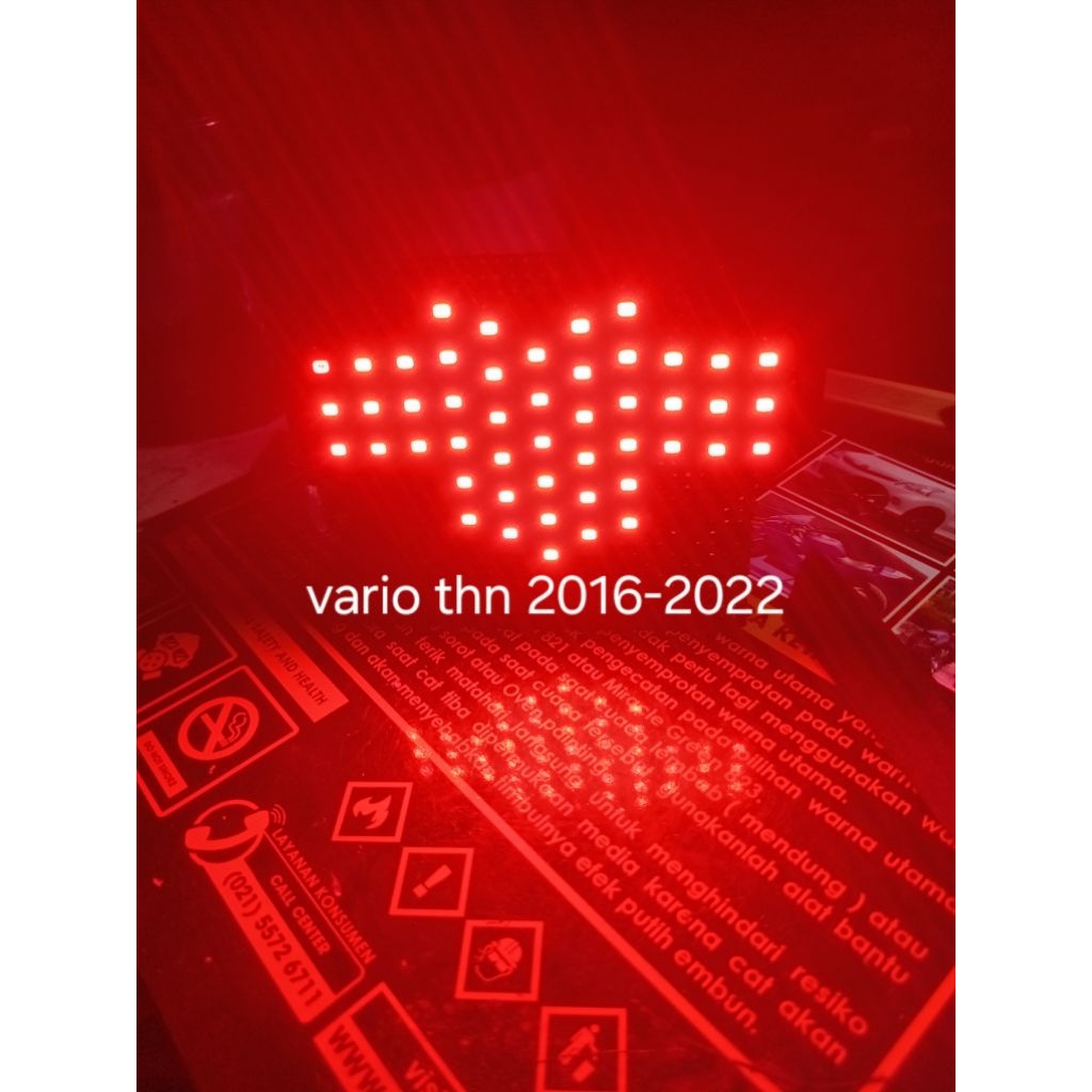 stoplamp running vario 110 fi led.lampu rem