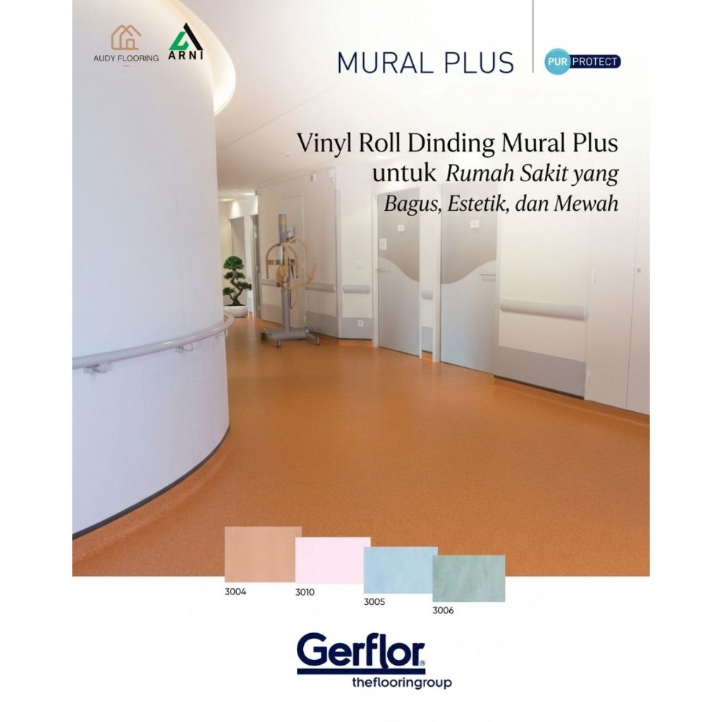 Vinyl Roll Medis Dinding Rumah Sakit Mural Plus Gerflor | vinyl karpet rumah sakit