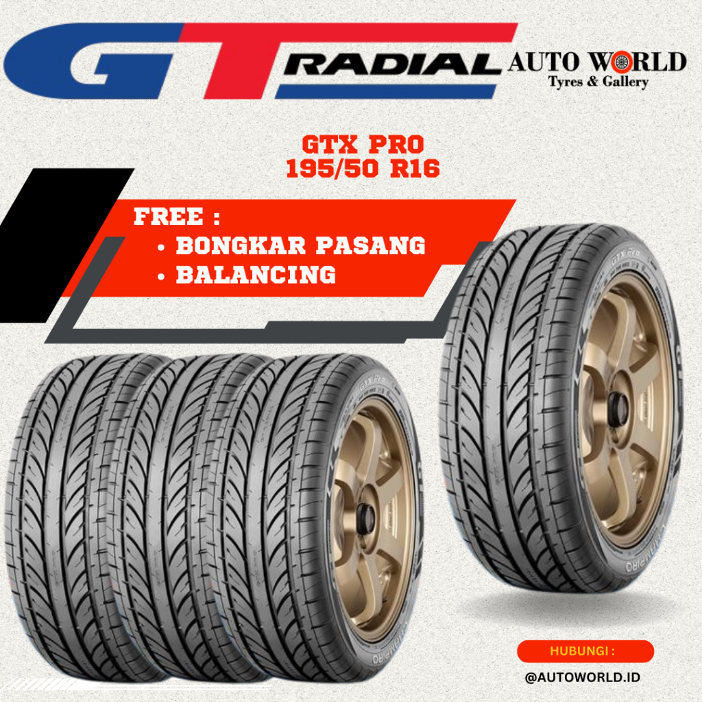Ban GT Champiro GTX Pro ukuran 195/50 R16