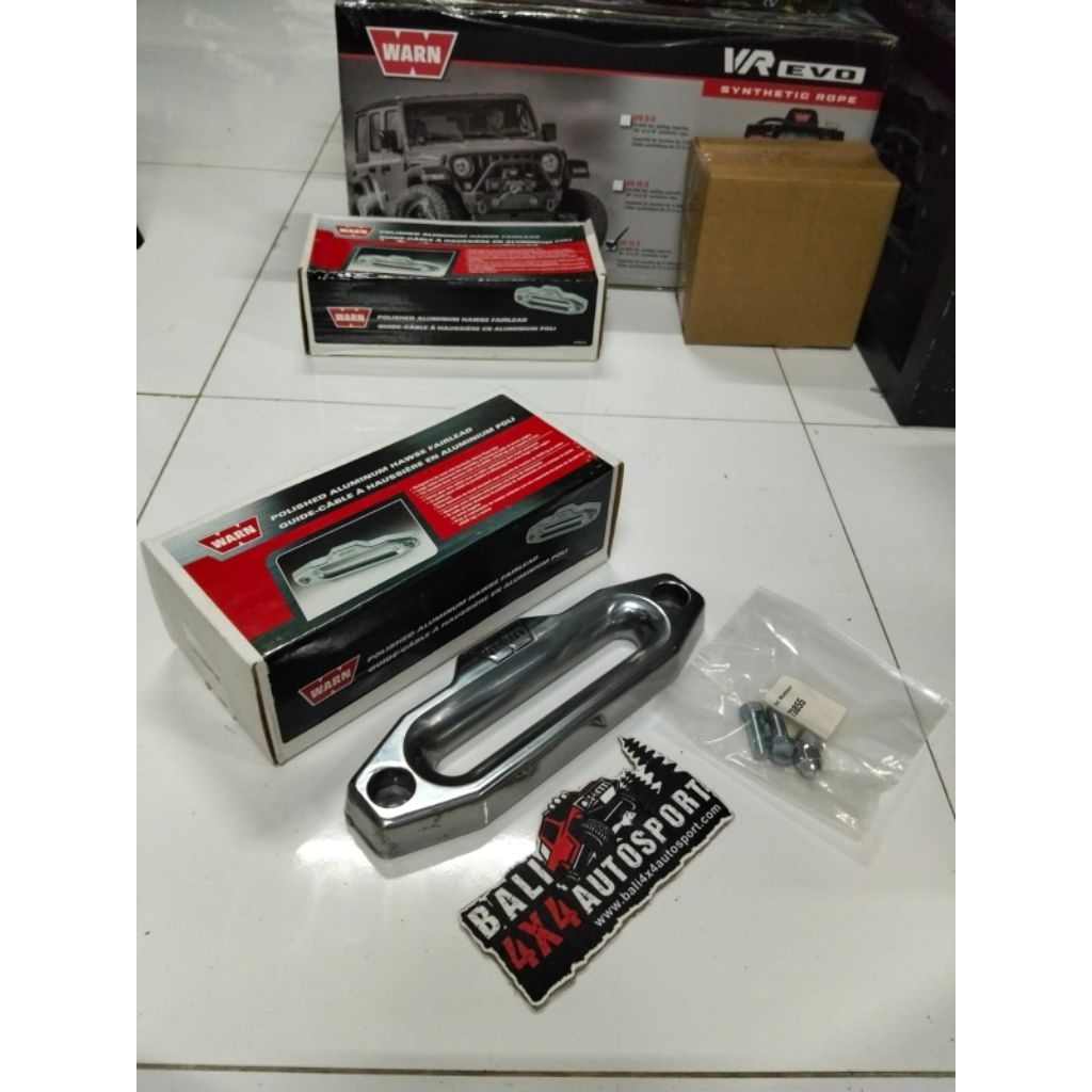 Fairlead Original WARN Roller Guide Winch Heavy Duty - Roller Fairlead 1.5kg Untuk Winch Mobil Offro